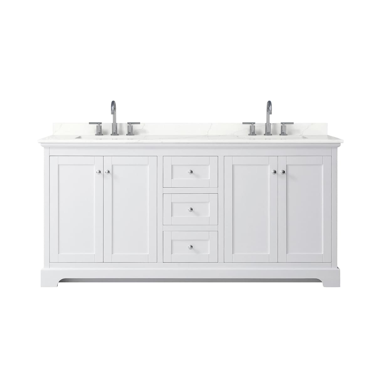Avery 72" Free Standing Double Basin Vanity Set with Cabinet and Quartz Vanity Top - image 18