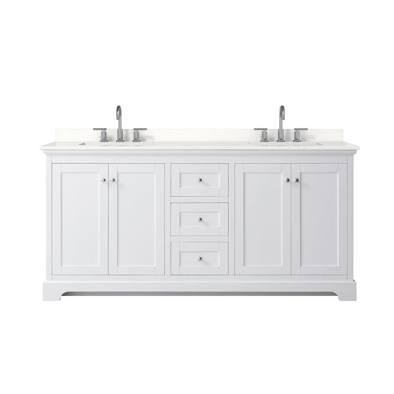 Avery 72" Free Standing Double Basin Vanity Set with Cabinet and Quartz Vanity Top - image 19