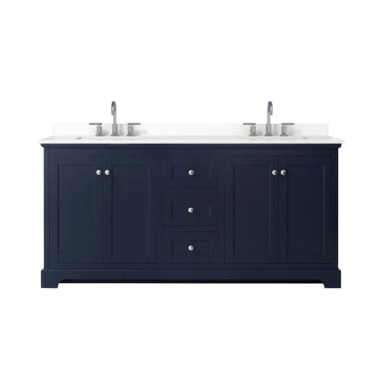 Avery 72" Free Standing Double Basin Vanity Set with Cabinet and Quartz Vanity Top - image 20