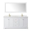 Avery 72" Free Standing Double Basin Vanity Set with Cabinet, Cultured Marble Vanity Top, and Framed Mirror - image 2