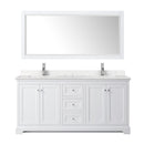Avery 72" Free Standing Double Basin Vanity Set with Cabinet, Cultured Marble Vanity Top, and Framed Mirror - image 10
