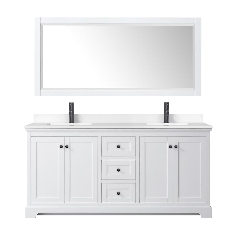 Avery 72" Free Standing Double Basin Vanity Set with Cabinet, Cultured Marble Vanity Top, and Framed Mirror - image 12