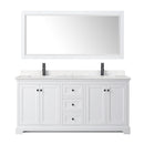 Avery 72" Free Standing Double Basin Vanity Set with Cabinet, Cultured Marble Vanity Top, and Framed Mirror - image 14