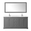 Avery 72" Free Standing Double Basin Vanity Set with Cabinet, Cultured Marble Vanity Top, and Framed Mirror - image 15