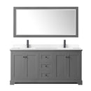Avery 72" Free Standing Double Basin Vanity Set with Cabinet, Cultured Marble Vanity Top, and Framed Mirror - image 18