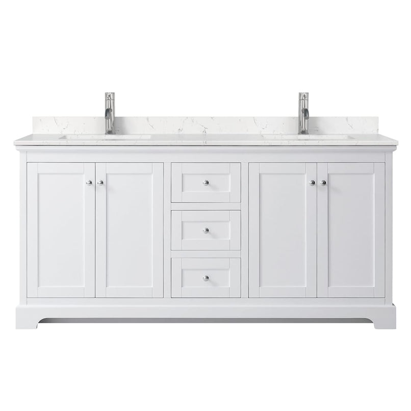 Avery 72" Free Standing Double Basin Vanity Set with Cabinet and Cultured Marble Vanity Top - image 8