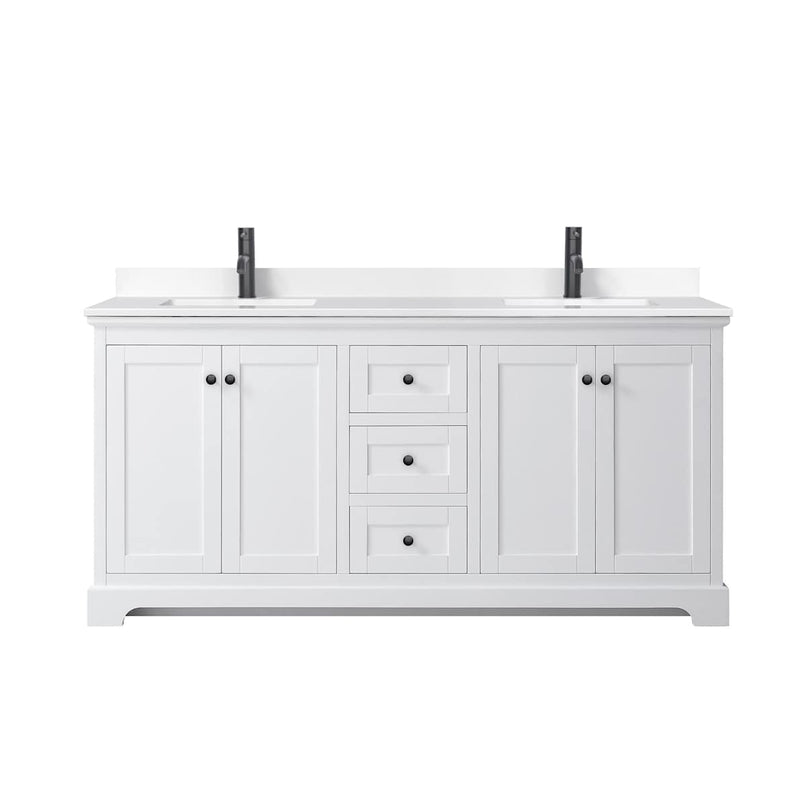 Avery 72" Free Standing Double Basin Vanity Set with Cabinet and Cultured Marble Vanity Top - image 10