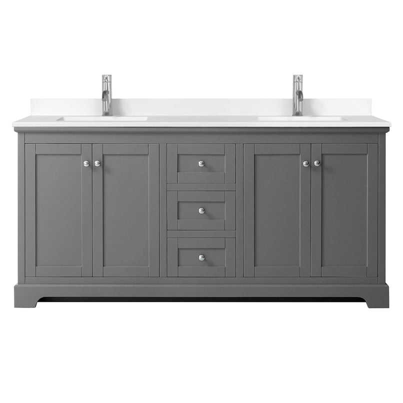 Avery 72" Free Standing Double Basin Vanity Set with Cabinet and Cultured Marble Vanity Top - image 12