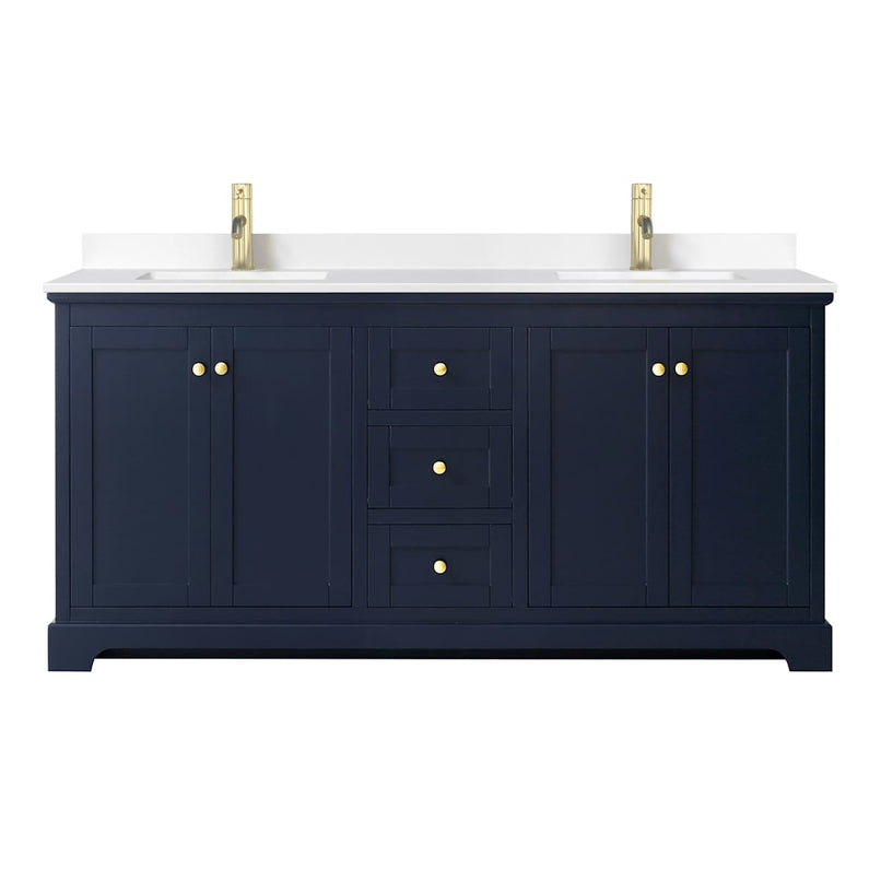 Avery 72" Free Standing Double Basin Vanity Set with Cabinet and Cultured Marble Vanity Top - image 16