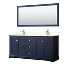 Avery 72" Free Standing Double Basin Vanity Set with Cabinet, Quartz Vanity Top, and Framed Mirror - image 1