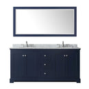 Avery 72" Free Standing Double Basin Vanity Set with Cabinet, Marble Vanity Top, and Framed Mirror - image 11