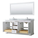 Avery 72" Free Standing Double Basin Vanity Set with Cabinet, Marble Vanity Top, and Framed Mirror - image 15