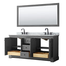 Avery 72" Free Standing Double Basin Vanity Set with Cabinet, Marble Vanity Top, and Framed Mirror - image 18