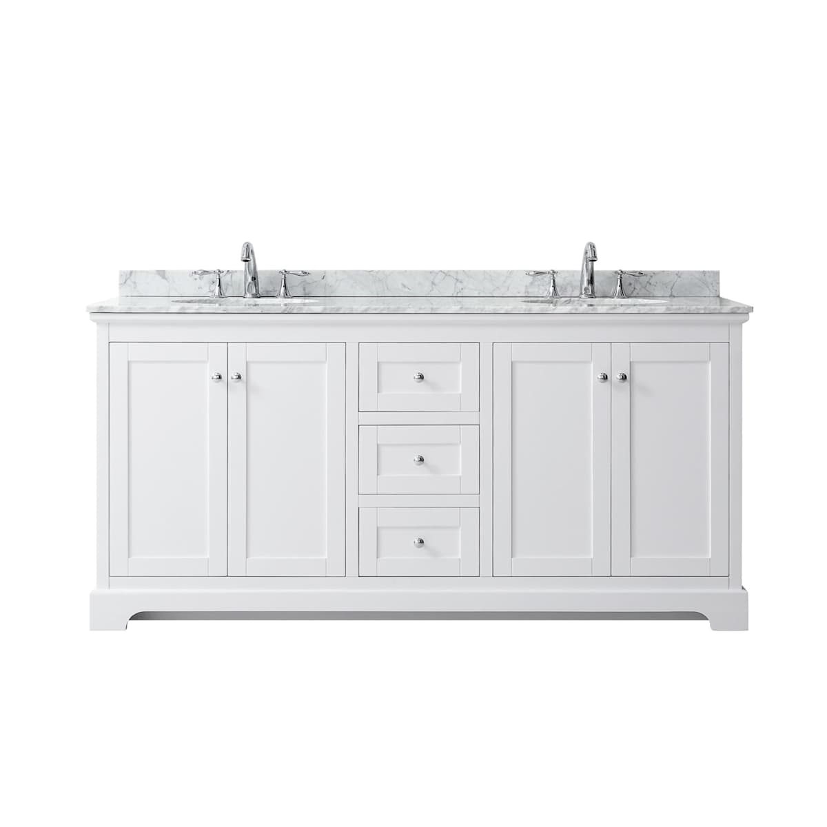 Avery 72" Free Standing Double Basin Vanity Set with Cabinet and Marble Vanity Top - image 5