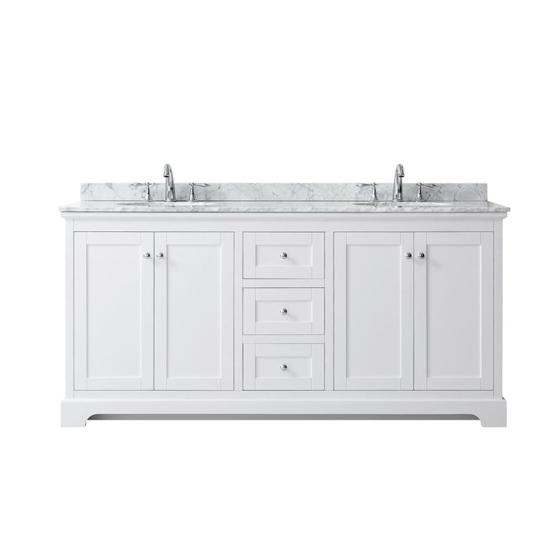 Avery 72" Free Standing Double Basin Vanity Set with Cabinet and Marble Vanity Top - image 5