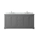 Avery 72" Free Standing Double Basin Vanity Set with Cabinet and Marble Vanity Top - image 7