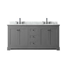 Avery 72" Free Standing Double Basin Vanity Set with Cabinet and Marble Vanity Top - image 8