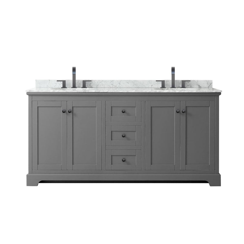 Avery 72" Free Standing Double Basin Vanity Set with Cabinet and Marble Vanity Top - image 8