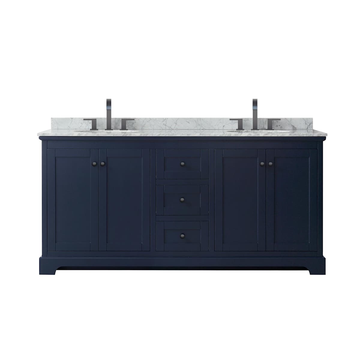 Avery 72" Free Standing Double Basin Vanity Set with Cabinet and Marble Vanity Top - image 11