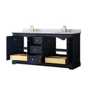 Avery 72" Free Standing Double Basin Vanity Set with Cabinet and Marble Vanity Top - image 16