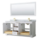 Avery 72" Free Standing Double Basin Vanity Set with Cabinet, Marble Vanity Top, and Framed Mirror - image 2