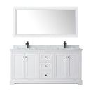 Avery 72" Free Standing Double Basin Vanity Set with Cabinet, Marble Vanity Top, and Framed Mirror - image 7