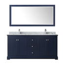 Avery 72" Free Standing Double Basin Vanity Set with Cabinet, Marble Vanity Top, and Framed Mirror - image 12