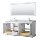 Avery 72" Free Standing Double Basin Vanity Set with Cabinet, Marble Vanity Top, and Framed Mirror - image 15