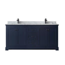 Avery 72" Free Standing Double Basin Vanity Set with Cabinet and Marble Vanity Top - image 5