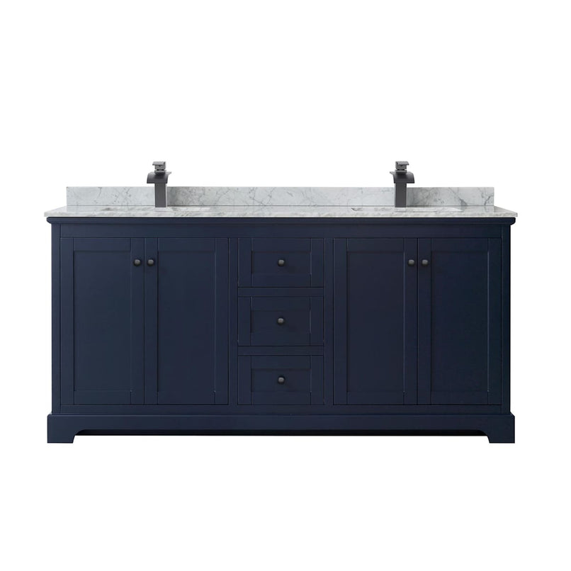 Avery 72" Free Standing Double Basin Vanity Set with Cabinet and Marble Vanity Top - image 5