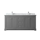 Avery 72" Free Standing Double Basin Vanity Set with Cabinet and Marble Vanity Top - image 8