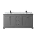Avery 72" Free Standing Double Basin Vanity Set with Cabinet and Marble Vanity Top - image 9
