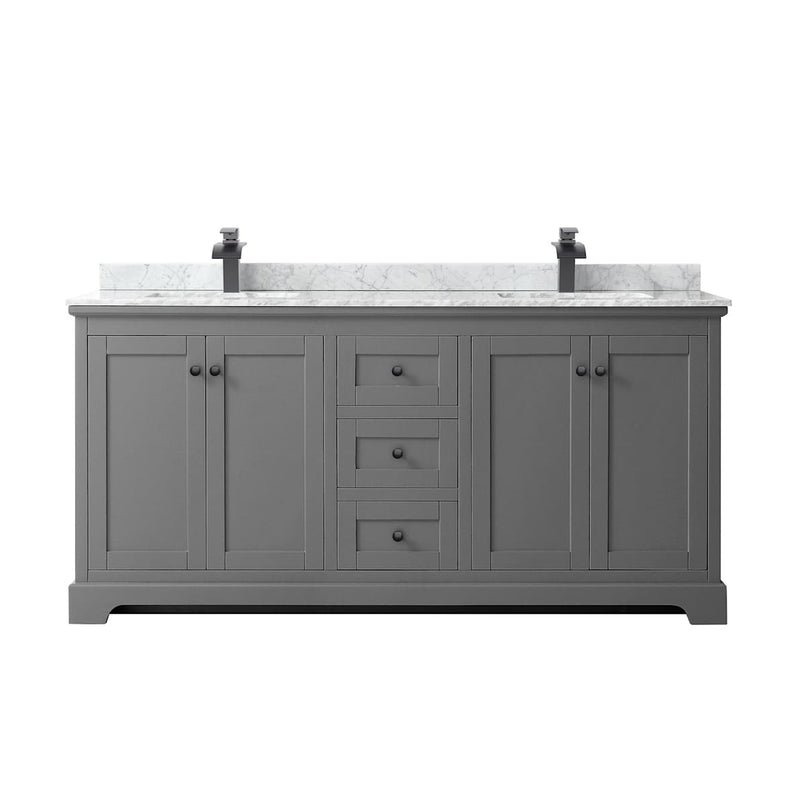 Avery 72" Free Standing Double Basin Vanity Set with Cabinet and Marble Vanity Top - image 9