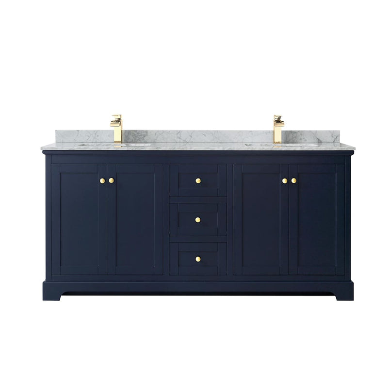 Avery 72" Free Standing Double Basin Vanity Set with Cabinet and Marble Vanity Top - image 10