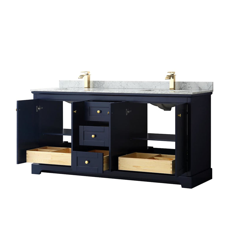 Avery 72" Free Standing Double Basin Vanity Set with Cabinet and Marble Vanity Top - image 16