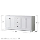 Avery 72" Double Free Standing Vanity Cabinet Only - Less Vanity Top - image 2