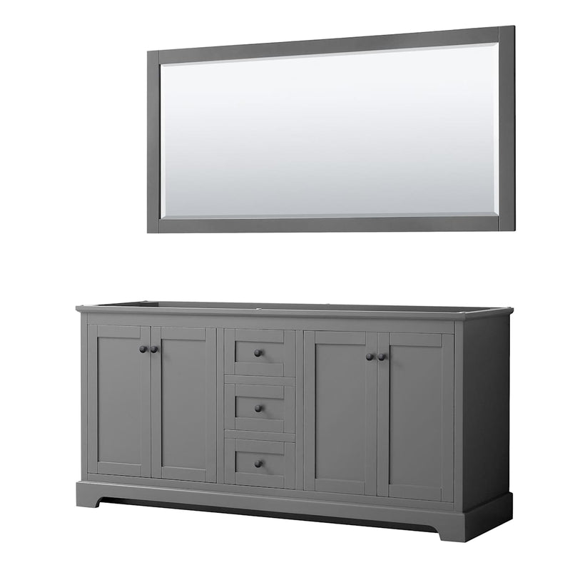 Avery 72" Double Free Standing Vanity Cabinet - Less Vanity Top - image 1
