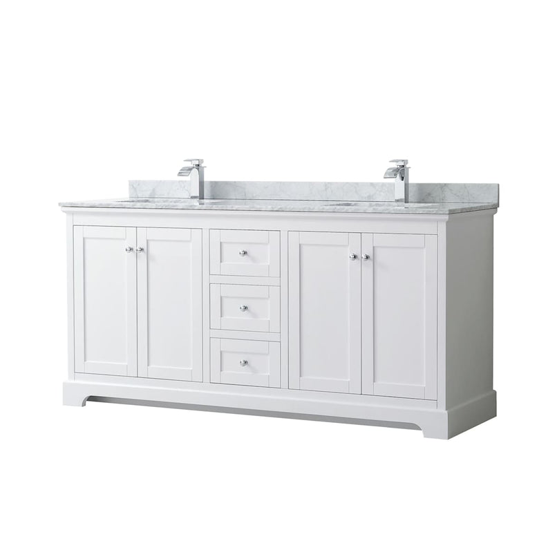 Avery 72" Free Standing Double Basin Vanity Set with Cabinet and Marble Vanity Top - image 1