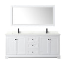 Avery 80" Free Standing Double Basin Vanity Set with Cabinet, Quartz Vanity Top, and Framed Mirror - image 16
