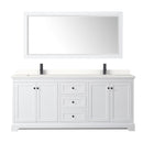 Avery 80" Free Standing Double Basin Vanity Set with Cabinet, Quartz Vanity Top, and Framed Mirror - image 18