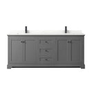 Avery 80" Free Standing Double Basin Vanity Set with Cabinet and Quartz Vanity Top - image 10