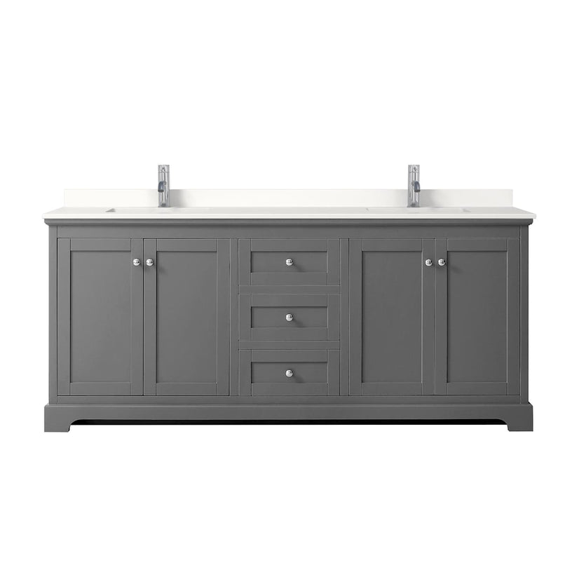Avery 80" Free Standing Double Basin Vanity Set with Cabinet and Quartz Vanity Top - image 13
