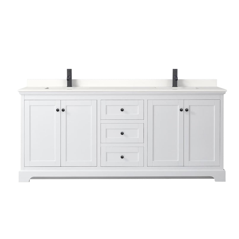 Avery 80" Free Standing Double Basin Vanity Set with Cabinet and Quartz Vanity Top - image 15
