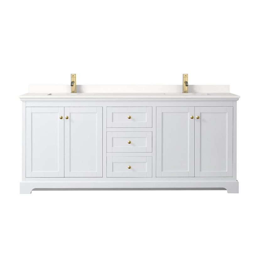 Avery 80" Free Standing Double Basin Vanity Set with Cabinet and Quartz Vanity Top - image 17