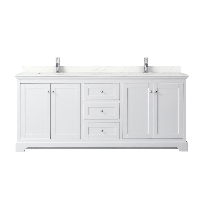 Avery 80" Free Standing Double Basin Vanity Set with Cabinet and Quartz Vanity Top - image 18