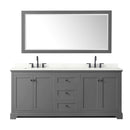 Avery 80" Free Standing Double Basin Vanity Set with Cabinet, Quartz Vanity Top, and Framed Mirror - image 11
