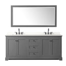 Avery 80" Free Standing Double Basin Vanity Set with Cabinet, Quartz Vanity Top, and Framed Mirror - image 13