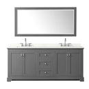 Avery 80" Free Standing Double Basin Vanity Set with Cabinet, Quartz Vanity Top, and Framed Mirror - image 14