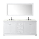 Avery 80" Free Standing Double Basin Vanity Set with Cabinet, Quartz Vanity Top, and Framed Mirror - image 16