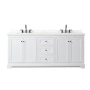 Avery 80" Free Standing Double Basin Vanity Set with Cabinet and Quartz Vanity Top - image 14